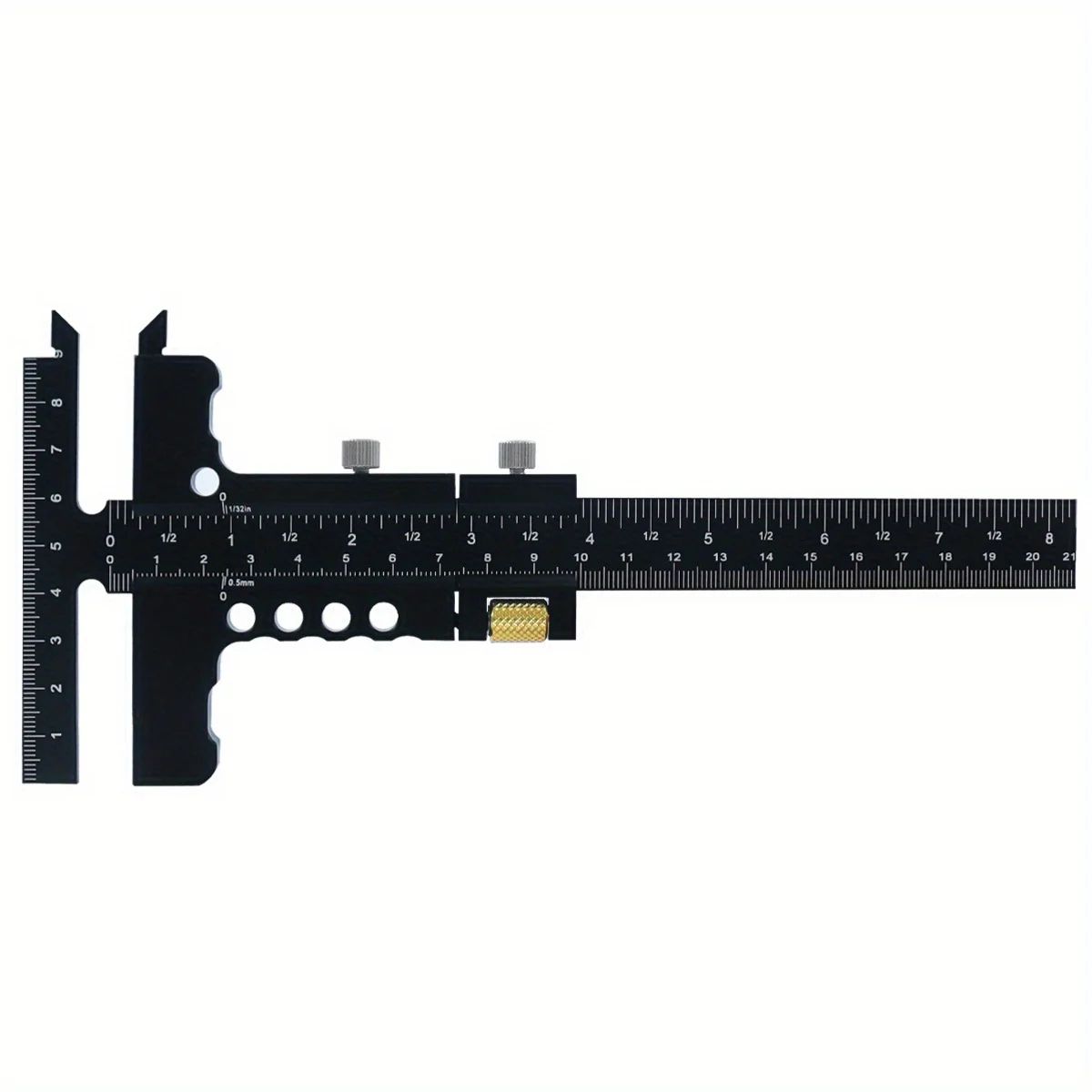 Woodworking Scriber Gauge T Square Marking Tool Aluminum Alloy Sliding Measuring Ruler For Framing & Scribing type B Luxury