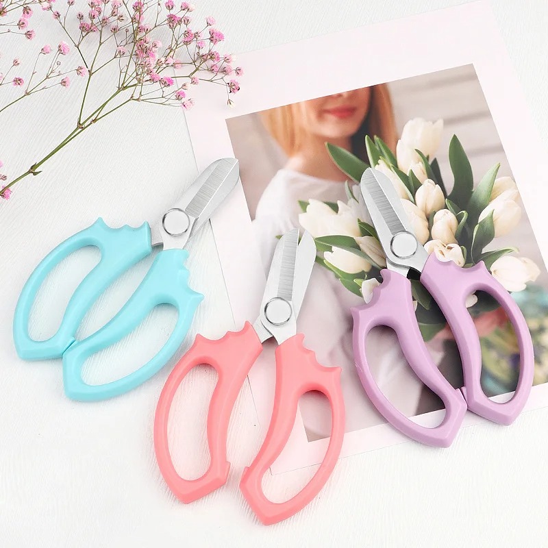 Floral Shears Professional Flower Scissors Comfortable Grip Pruning Shears Bonsai Scissors blue