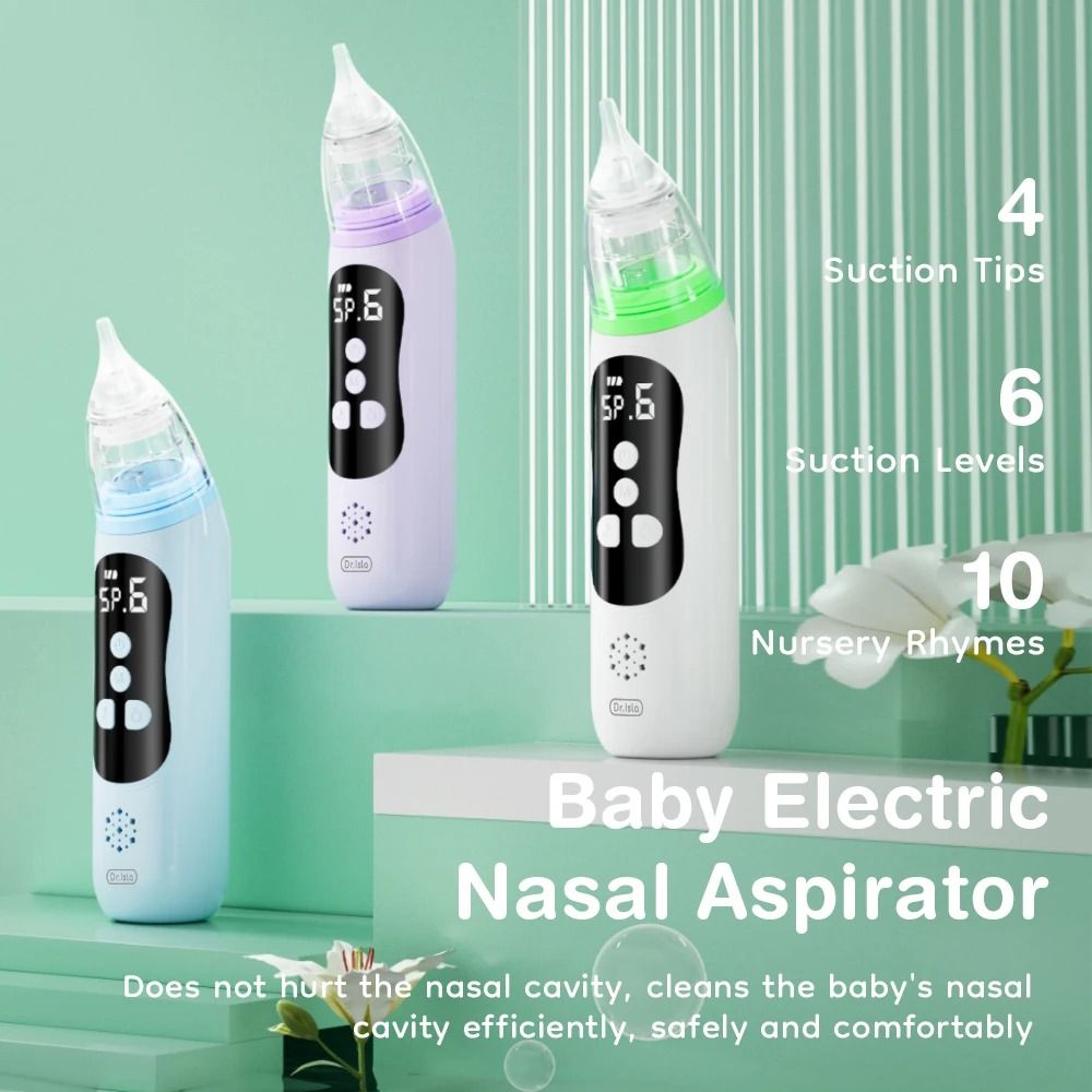Baby Electric Nasal Aspirator And Nose Suction Device white