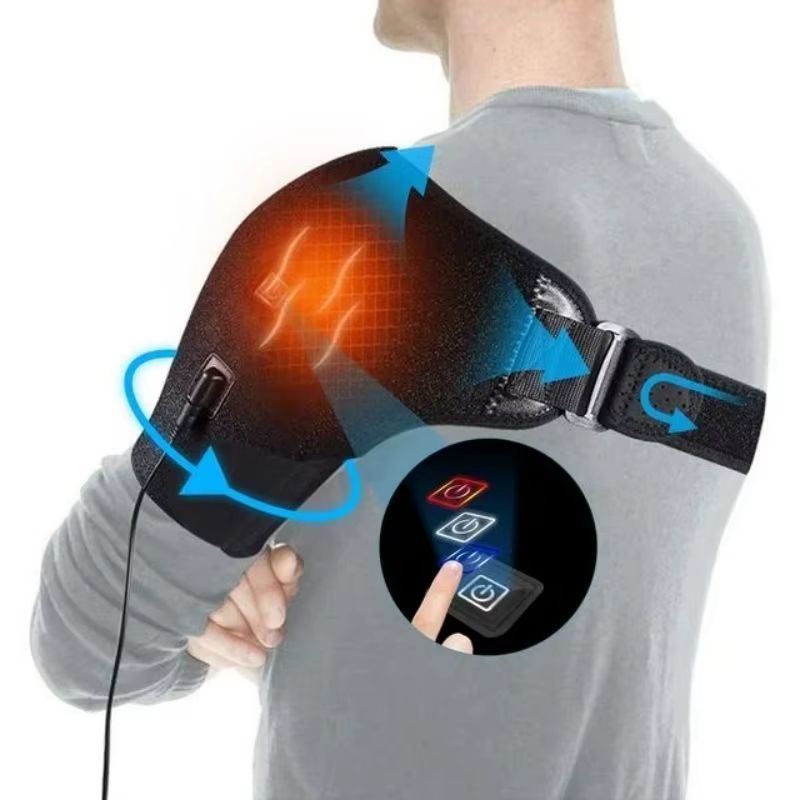 Adjustable Heating Shoulder Support Belt With 3 Level Temperature Control For Pain Relief Adjustable Heating Shoulder Support Belt With 3 Level Temperature Control For Pain Relief