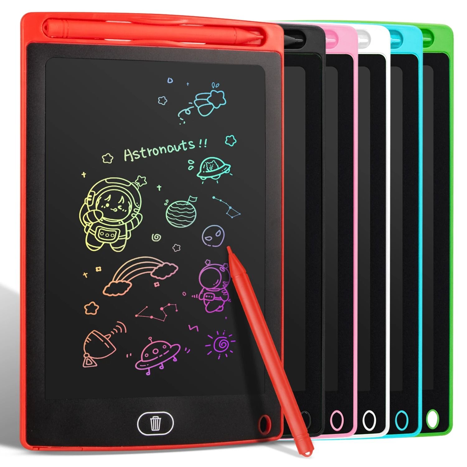 Rechargeable LCD Drawing Tablet For Kids Erasable Writing Board green 10 Inches