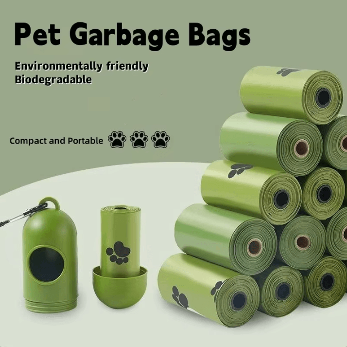 Biodegradable Pet Trash Bags Scented Dog Poop Bags With Bulk Degradable Cat & Dog Waste Bags + Dispenser style B 4rolls