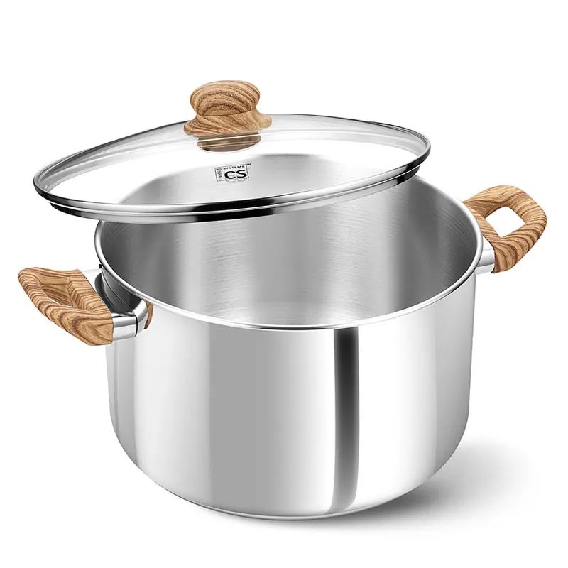 Stainless Steel Soup Pot With Lid Nonstick Stock Pot For Pasta, Stews & Everyday Cooking 6l (1.6 Gallons) White