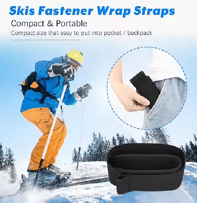 Adjustable Ski Fastener Straps With Protective Pads For Carrying Skis d