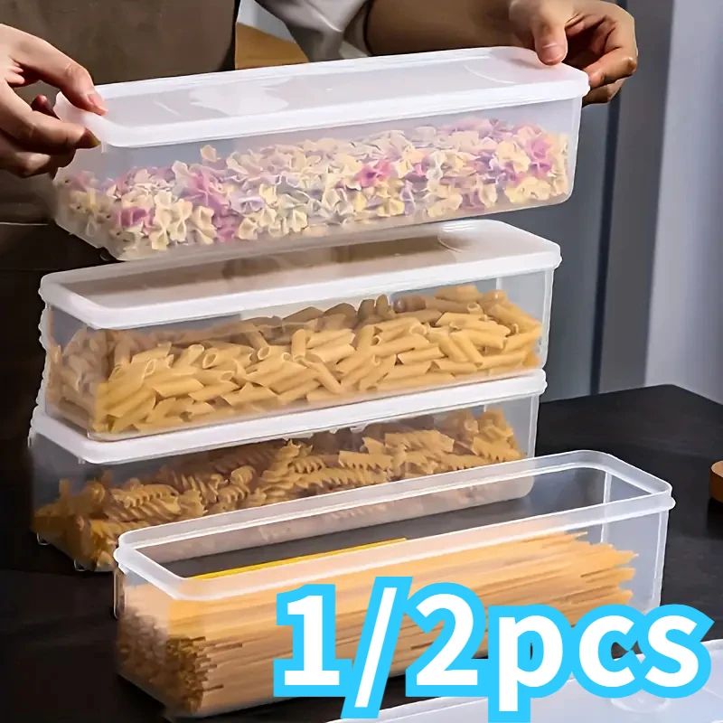 Refrigerator Scallion Storage Box With Lid 2pcs Transparent