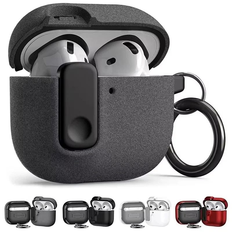 Shockproof AirPods Case With Security Lock Rugged Protection For AirPods 4, 3, & Pro 1st 2nd Gen black for Airpods Pro 2