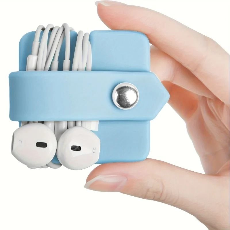 Headphone Cable Organizer Holder Portable Smart Cable Winder pink