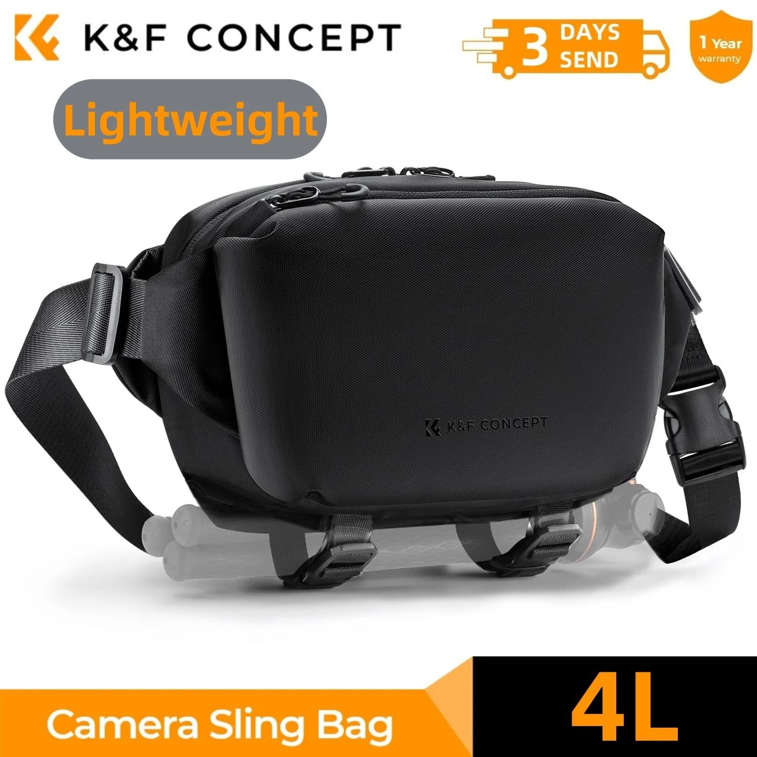 K And F Concept Lightweight Camera Sling Bag 4L For Travel Photography And DSLR Cameras K And F Concept Lightweight Camera Sling Bag 4L For Travel Photography And DSLR Cameras
