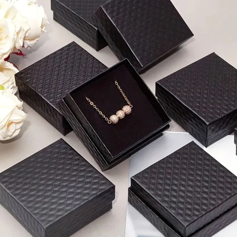 10 Piece Plaid Jewelry Organizer Box Set Compact Jewelry Organizer Box For Rings, Earrings & Necklaces red 10pcs