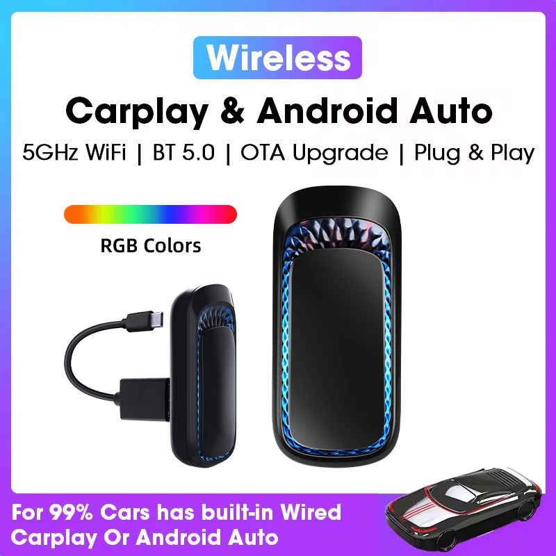 RGB Wireless CarPlay Android Auto Smart Box carplay Ai Box