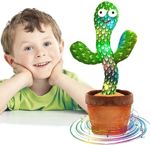 Electronic Dancing Cactus Toy, Plush Talking Doll With Recording Feature, 120 English Songs, Perfect Gift For Kids Electronic Dancing Cactus Toy, Plush Talking Doll With Recording Feature, 120 English Songs, Perfect Gift For Kids