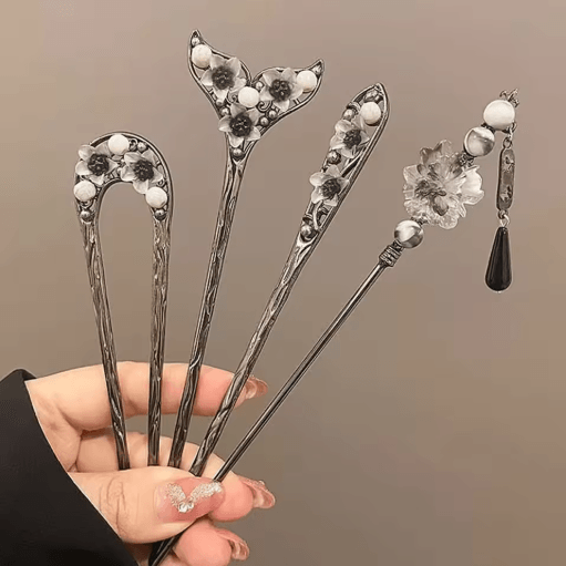 Chinese Style U Shape Hair Stick Vintage Hairpin Accessory For Women With Long Hair style 5