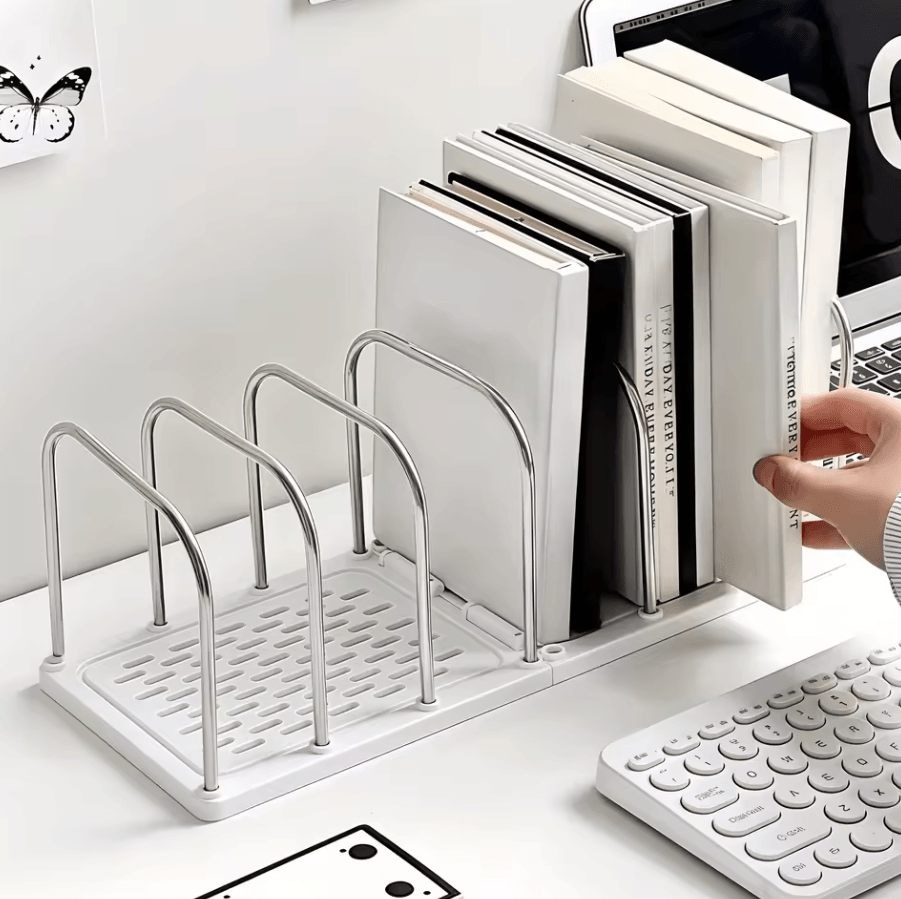 Modern PP Material Desktop Bookshelf Non Slip Office Desk Organizer Shelf Modern PP Material Desktop Bookshelf Non Slip Office Desk Organizer Shelf