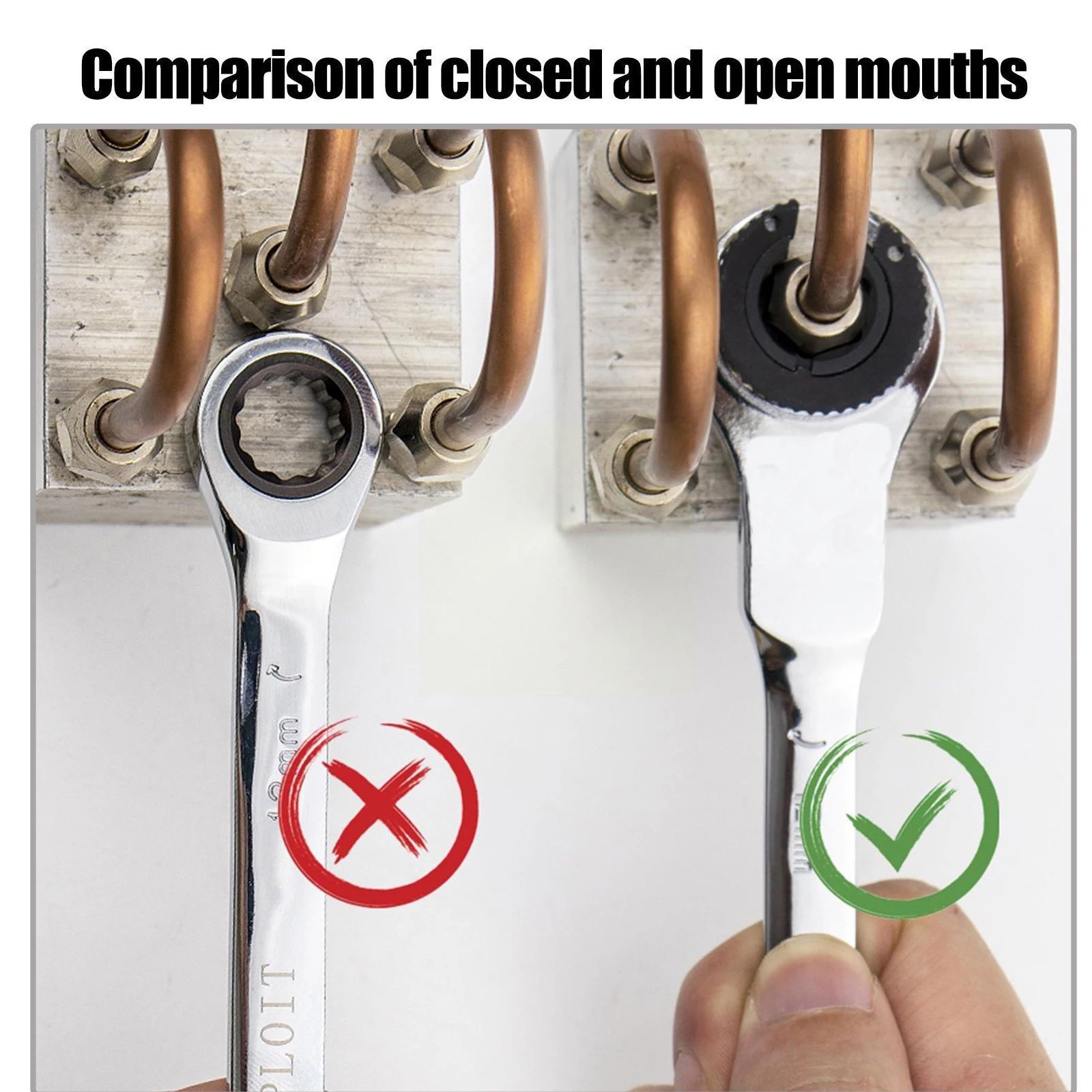 Ratcheting Combination Wrench Tool open 17mm