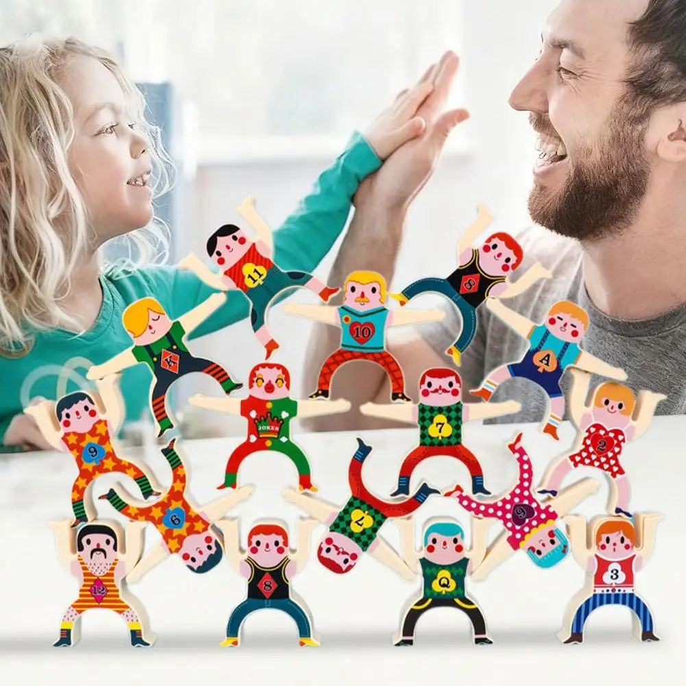 Montessori Wooden Balance Toy Stacking Board Toddler Balance Game & Early Learning Puzzle Montessori Wooden Balance Toy Stacking Board Toddler Balance Game & Early Learning Puzzle