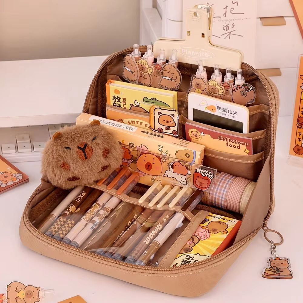 12 Layer Large Capacity Pencil Case With 90 Large Opening black