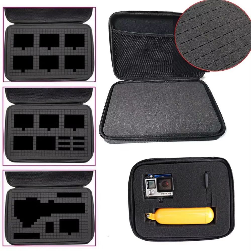 Portable Foam Travel Storage Box For GoPro DJI SJCAM & Action Cameras 12.60x8.66x2.56in