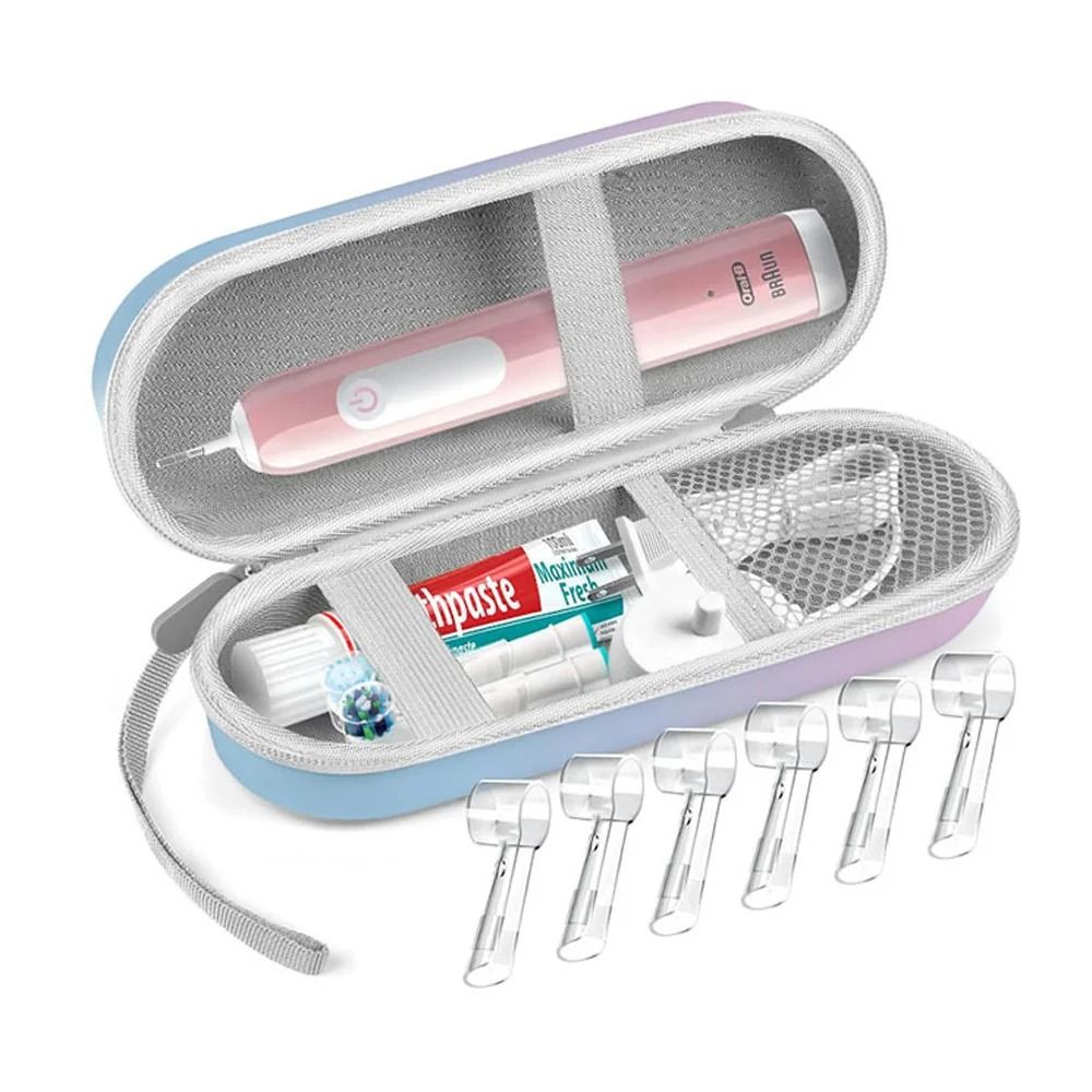Convenient Electric Toothbrush Travel Storage Box Durable & Portable Dental Kit Organizer blue