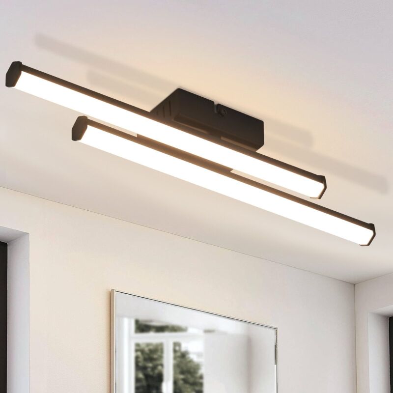 Gbly Lampada Da Soffitto Per Camera E Salotto: Lampada Da Salotto Moderna Nera 12w, Lampada Da Camera 3000k, Lampada Da Cucina Per Design Interno, Luce Bianca Calda, Illuminazione Da Soffitto Led