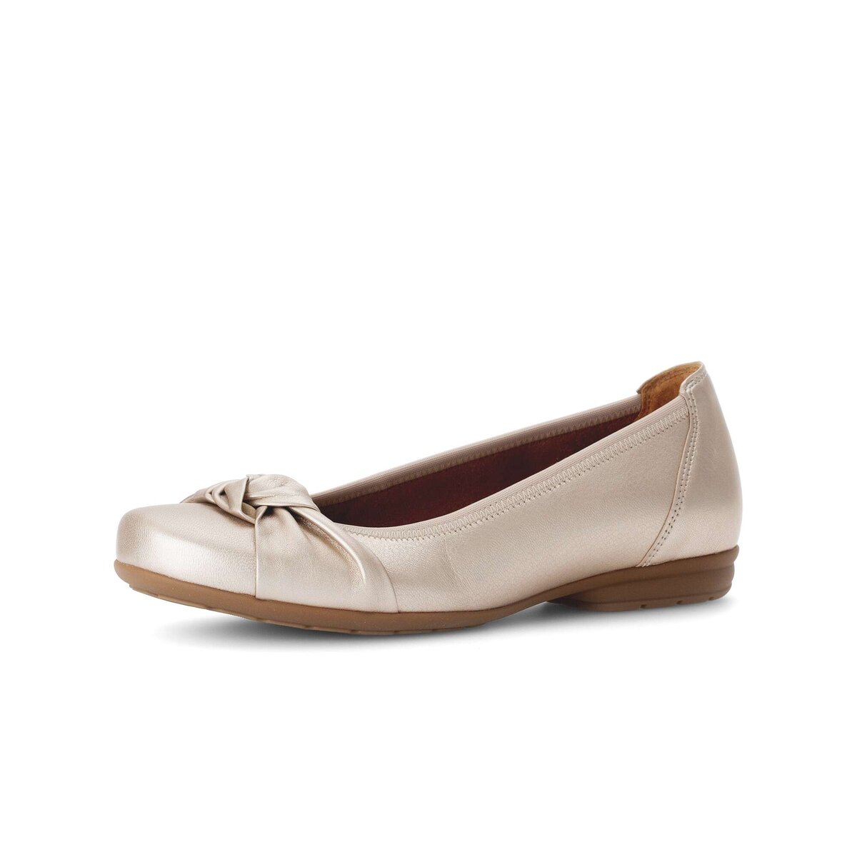 Ballerina GABOR "Sportliche Ballerina", Damen, Gr. 38,5, gold, Schuhe Ballerina