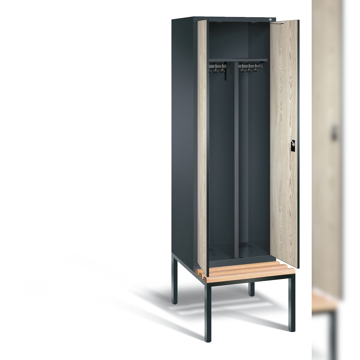 C+P Schwarz-Weiss-Spind Evolo, H2090xB610xT815mm Image