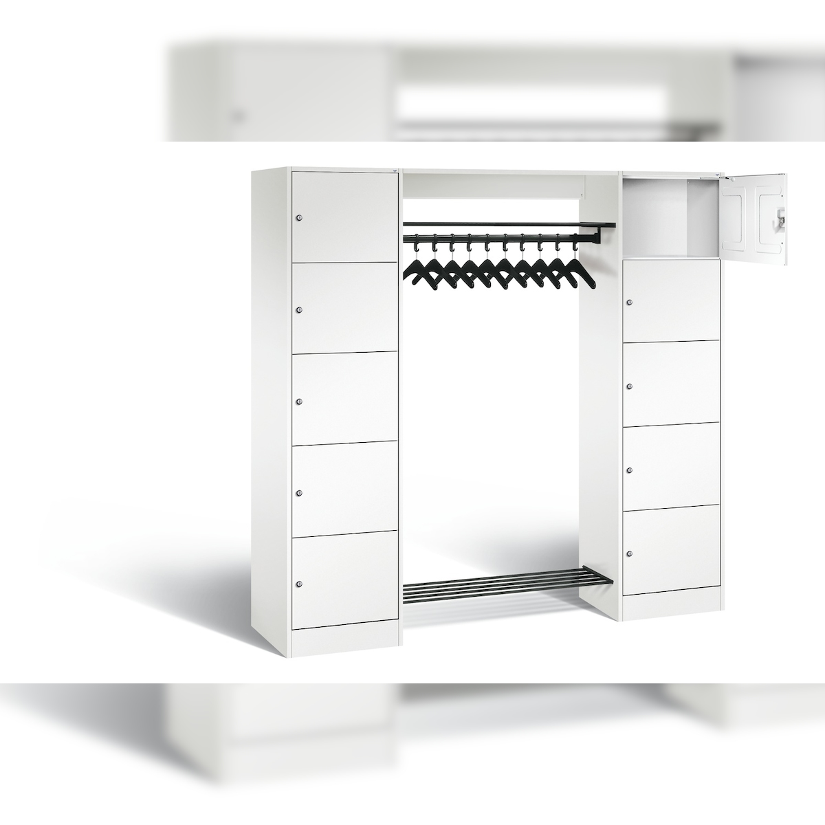 C+P Offene Garderobe Serie 8070, H1950xB1870xT480mm Image