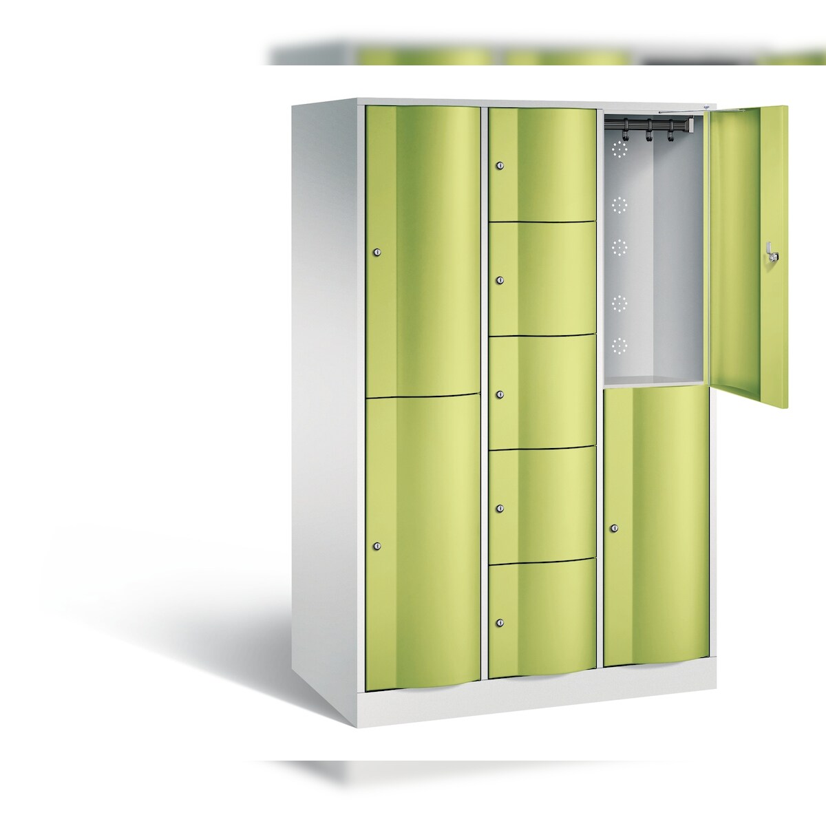 C+P Kombi-Schließfachschrank Resisto, H1950xB1148xT640mm Image