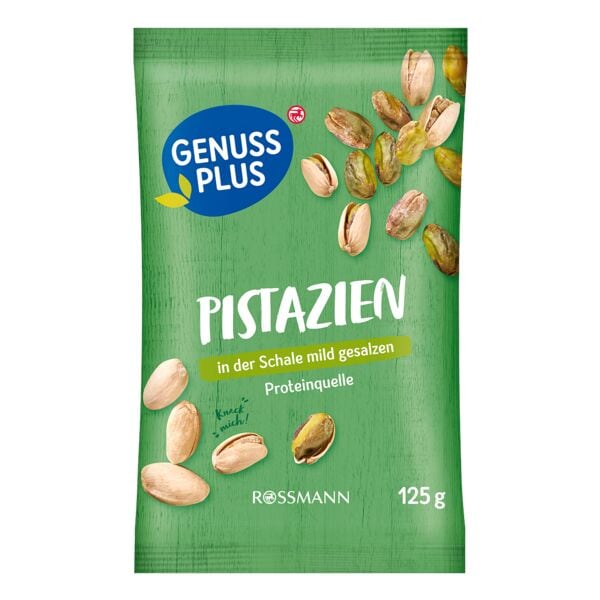 GENUSS PLUS Pistazien mit Schale mild gesalzen 125 g Image