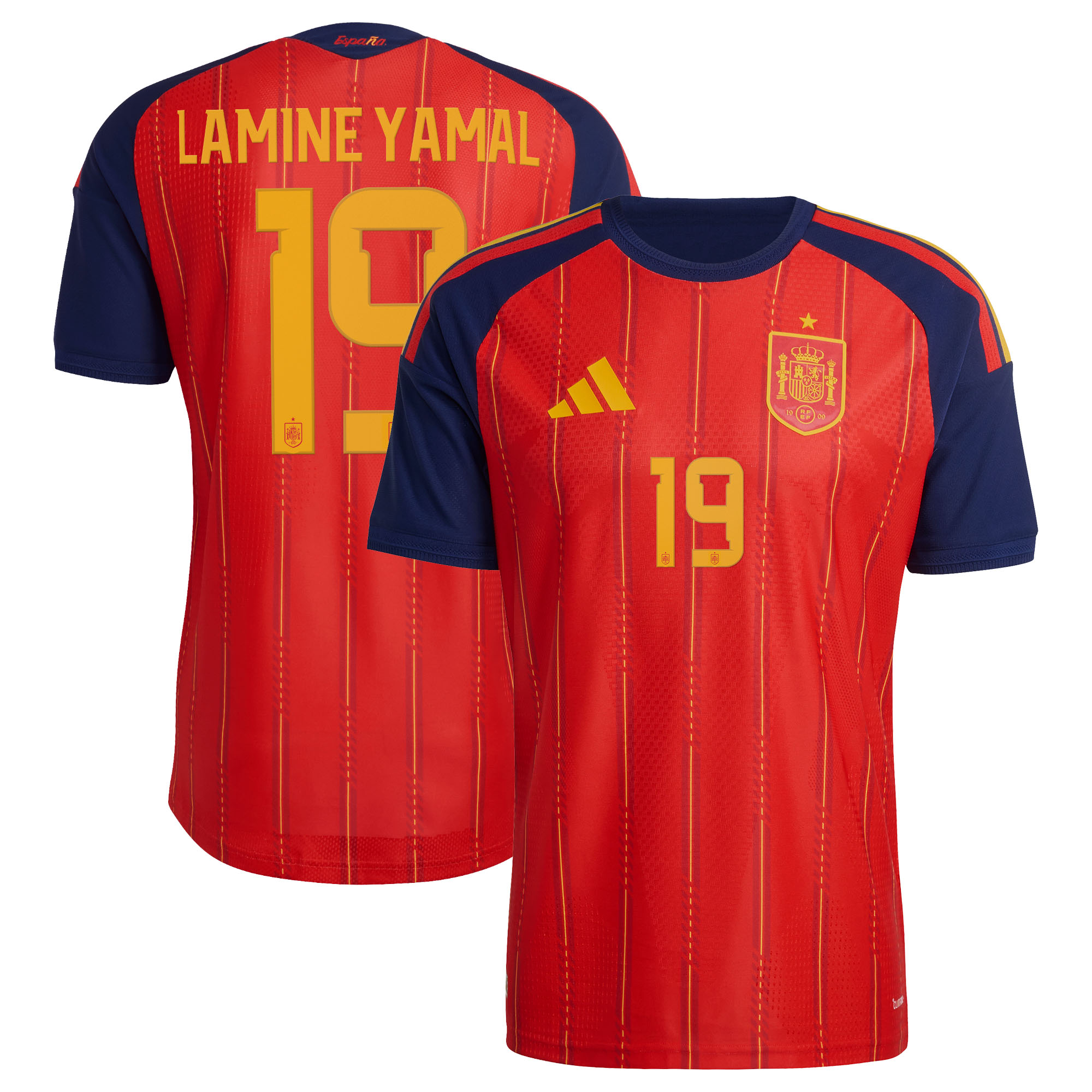 Spanien adidas Authentic Heimtrikot 2026 mit Aufdruck Lamine Yamal 19 Image