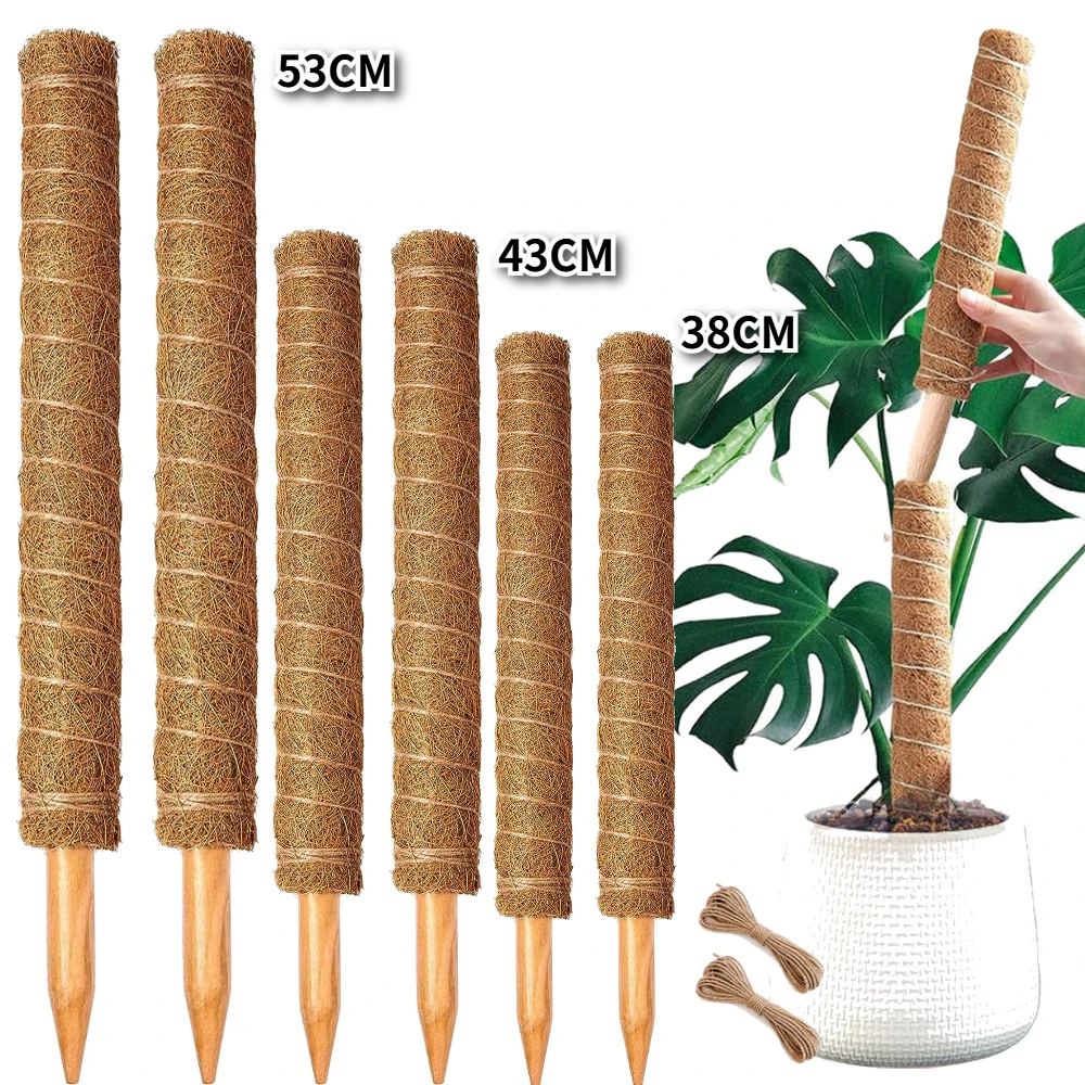 38/43/53CM Pflanze Klettern Kokos Totem Pole Sichere Gartenarbeit Kokosnuss Stick Für Klettern Pflanzen Reben und Creepers Anlage Unterstützung Image