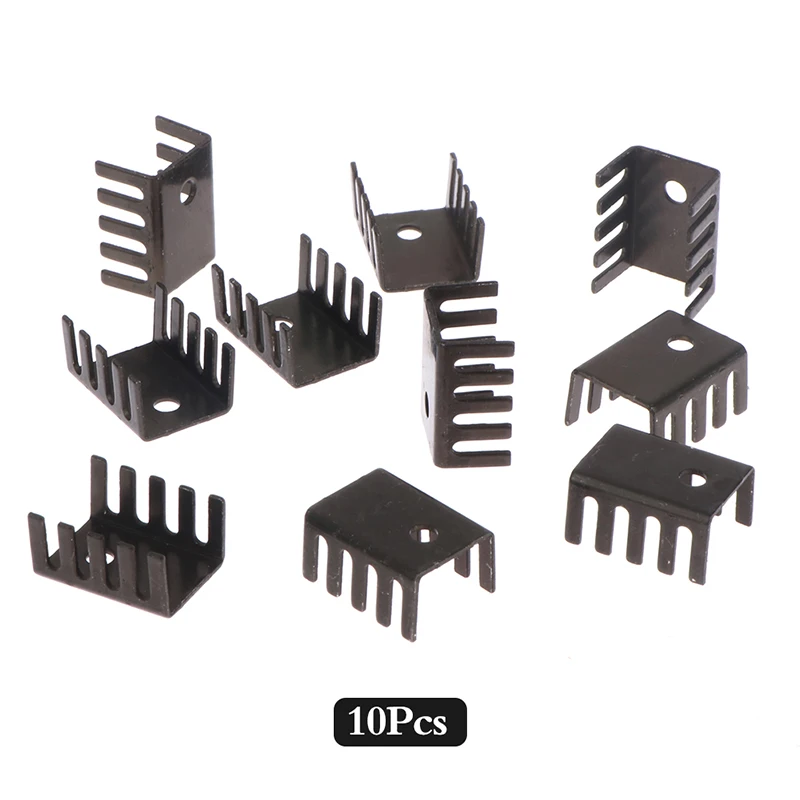 10Pcs Schwarz 15*10*20MM Triode Kühlkörper 10*15*20MM ZU-220 TO220 Transistor Aluminium Kühler Kühlkörper Kühler Kühlung 20*15*10MM Image