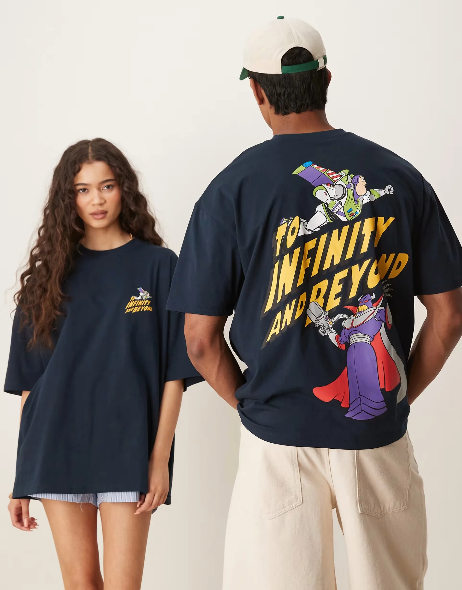 Disney To Infinity And Beyond With Buzz Lightyear Übergroßes bedrucktes T-Shirt für Erwachsene und Kinder, Sommer, schnell trocknend, weich, leicht, stilvoll Image