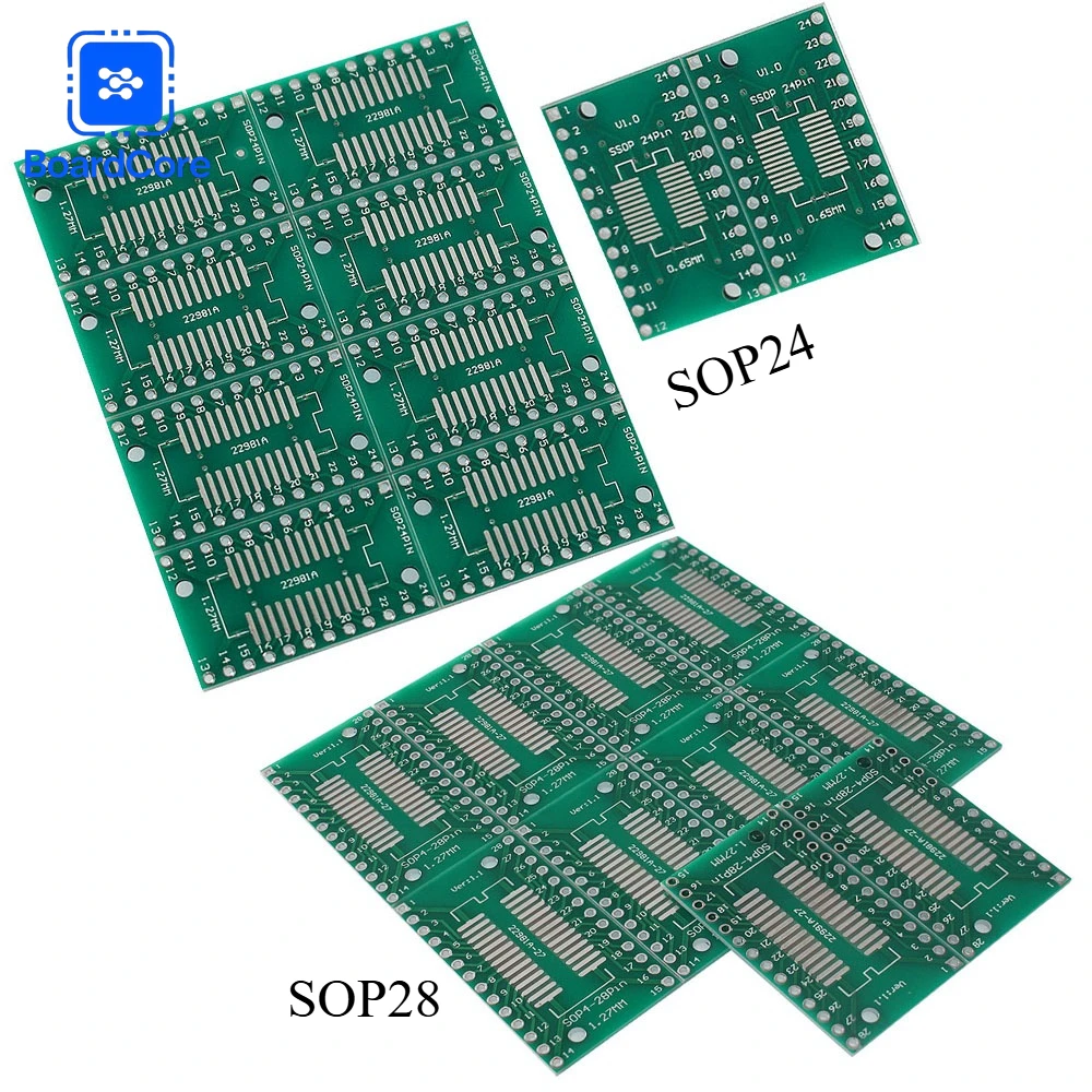10PCS SMD Zu DIP PCB Adapter Board Universal Platte SOP8/14/16/20/24/28 Adapter Board SMD Zu DIP IC Adapter Buchse SOP Bord Image