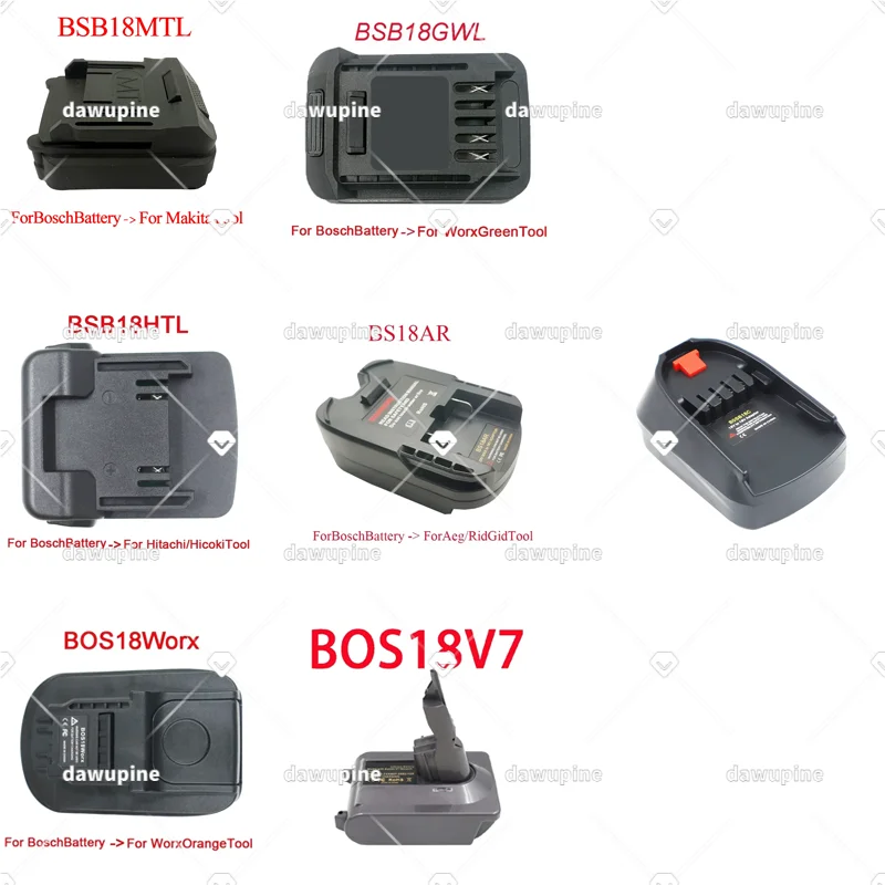 Für Bosch 18V-20V Adapter Konverter Für Makita Für Milwaukee Für Dewalt Für Hitachi Für Dyson Für Metabo für AEG Worx Image