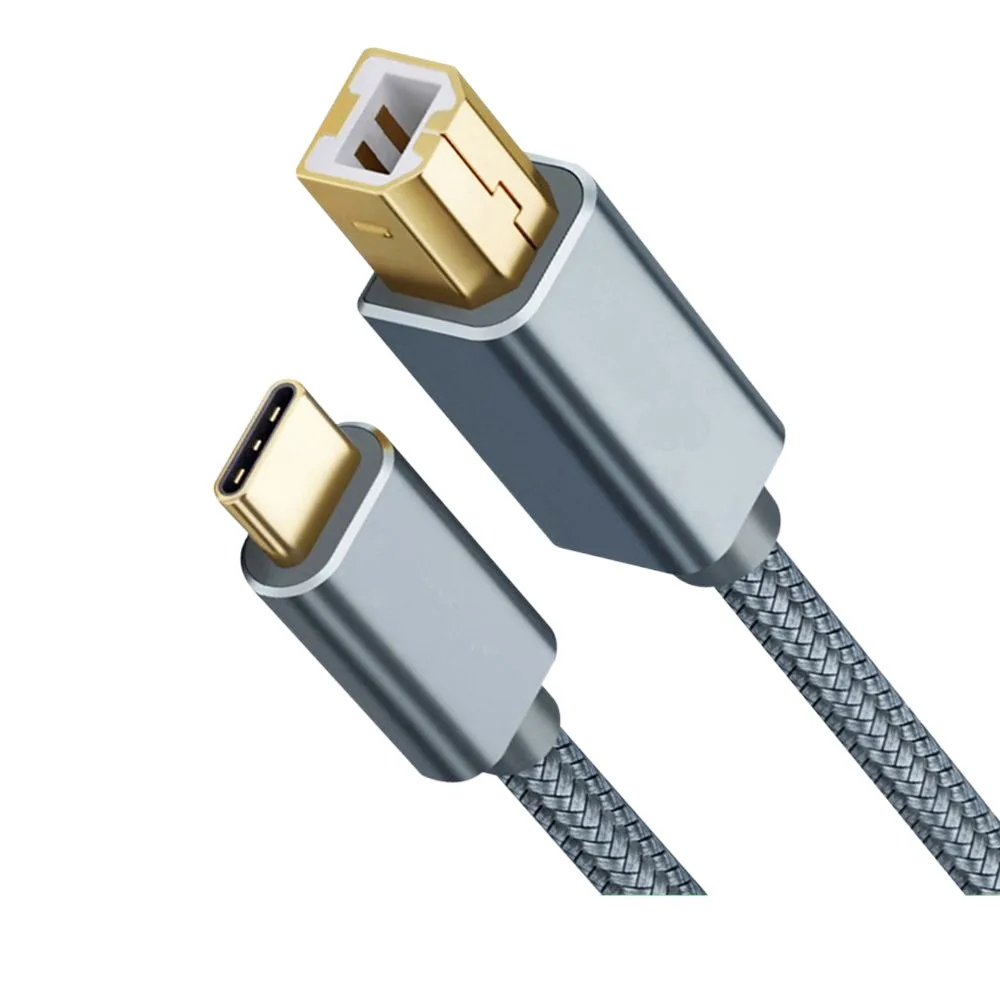 Langlebiger Laptop-Scanner-Drucker USB Typ C auf USB B 2.0 Hochgeschwindigkeitsdruckerkabel für Epson HP Brother Image