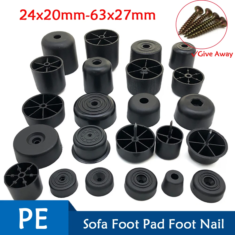 1Pcs Runde Kunststoff Stuhl Tisch Sofa Möbel Beine Anti-slip Und Stille Erhöhung Boden Möbel Protector Lärm Beseitigung Image