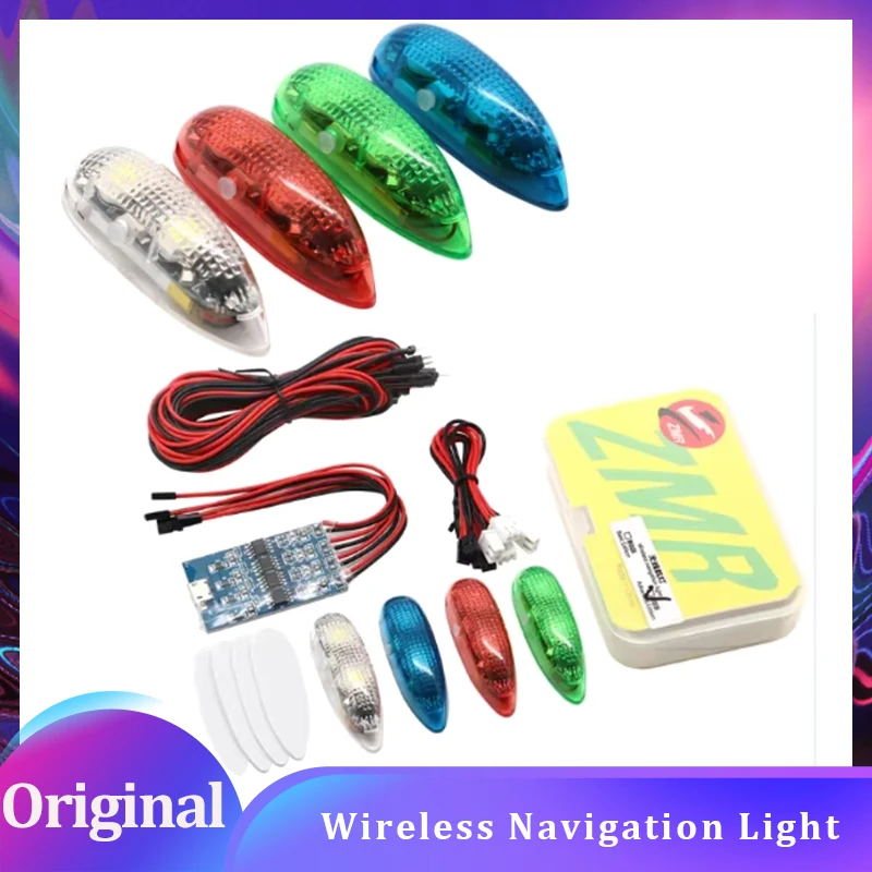 ZMR Wireless Navigation Light III 1S Wiederaufladbare 4 Modi LED-Leuchten für RC Flugzeug Hobby Flugzeug Drohne Auto Boot Spielzeugteil