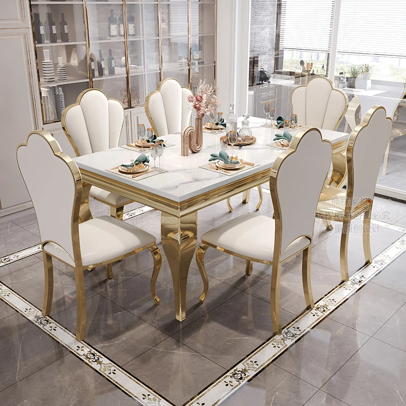 Mittlere Stühle Esstisch Konferenz Restaurant Moderner Lounge Esstisch Designer ausziehbare Mesas De Comedor Salonmöbel