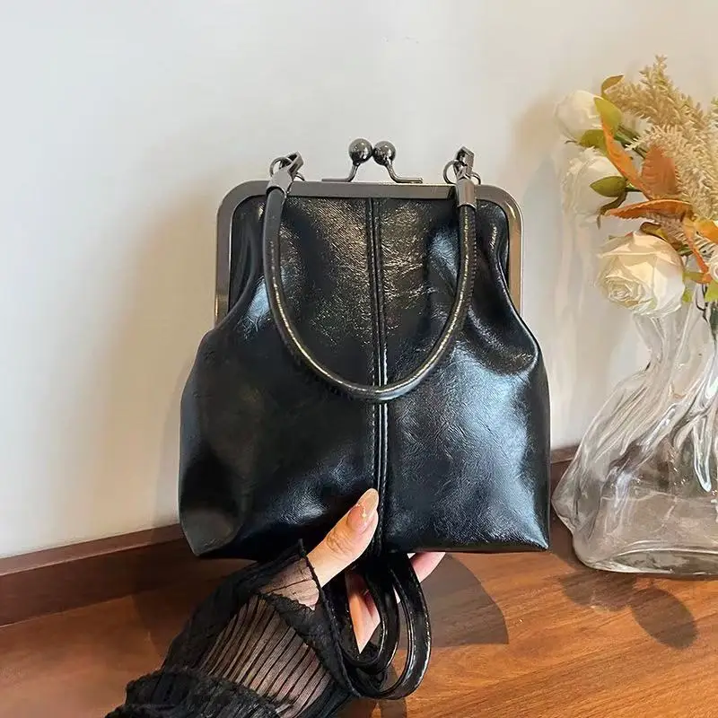 Vintage-Stil Damenhandtasche Braun Vielseitige Designer-Schultertasche PU-Leder Damen Muschelförmige Geldbörsen Crossbody-Taschen