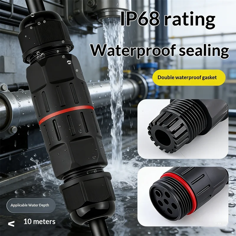 HUAHUA 1/3 Packungen IP68 Wasserdichte Schnellverbinder, 2/3-Pin Anschlussadapter HUAHUA Image
