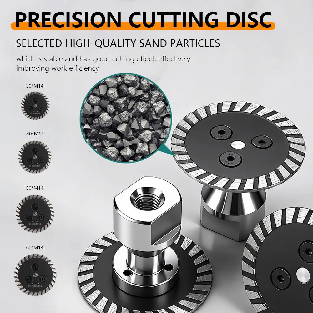 Vearter 30/50mm M14 Gewinde Diamant-Graviersägeblätter Mini-Trennscheibe Präzise für Granit Marmor Fliesen Beton Image