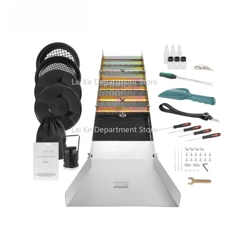 50" 12" Komplette Sluice Box Gold Panning Kit Aluminiumlegierung Gold Mining Equipment 23/16 PCS Gold Prospektion Kit Image