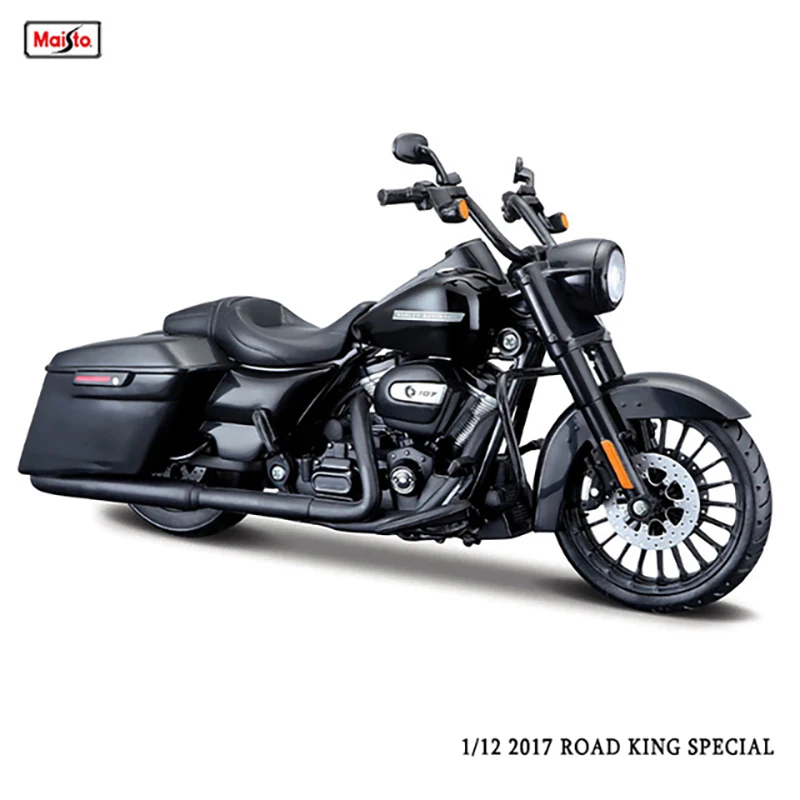 Maisto 1:12 Harley Davidson 2017 Road King Special Classic, verschiedene Ausführungen, statisches Druckguss-Motorradmodell, Sammlerstück, Spielzeug, Geschenk Image