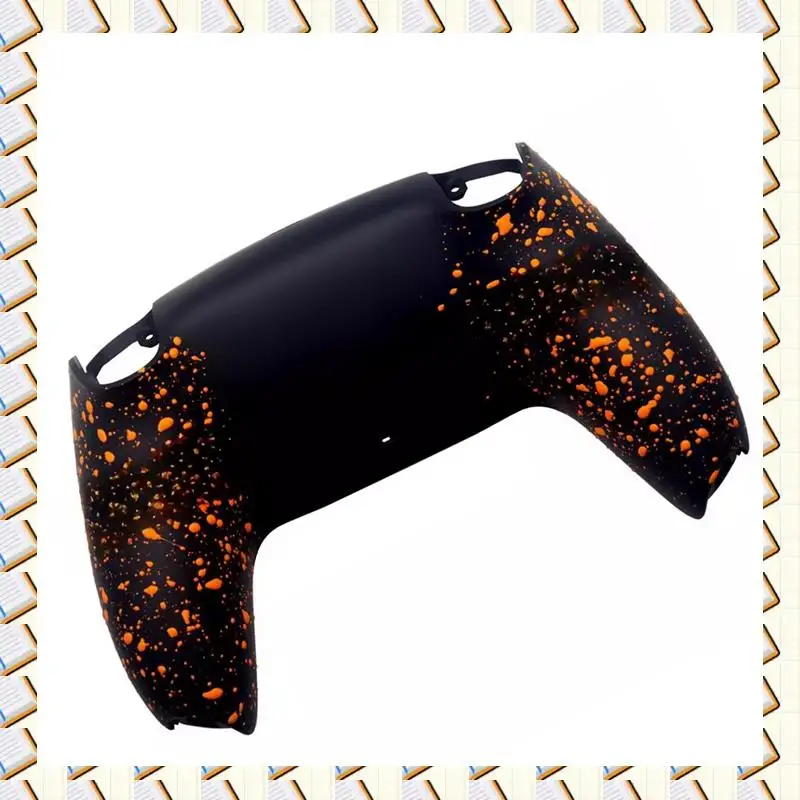 A14M Für PS5 Joystick Game Controller Teile DIY Soft Touch Hinten Unten Shell Nicht-Slip Zurück Gehäuse Schwarz Orange Image