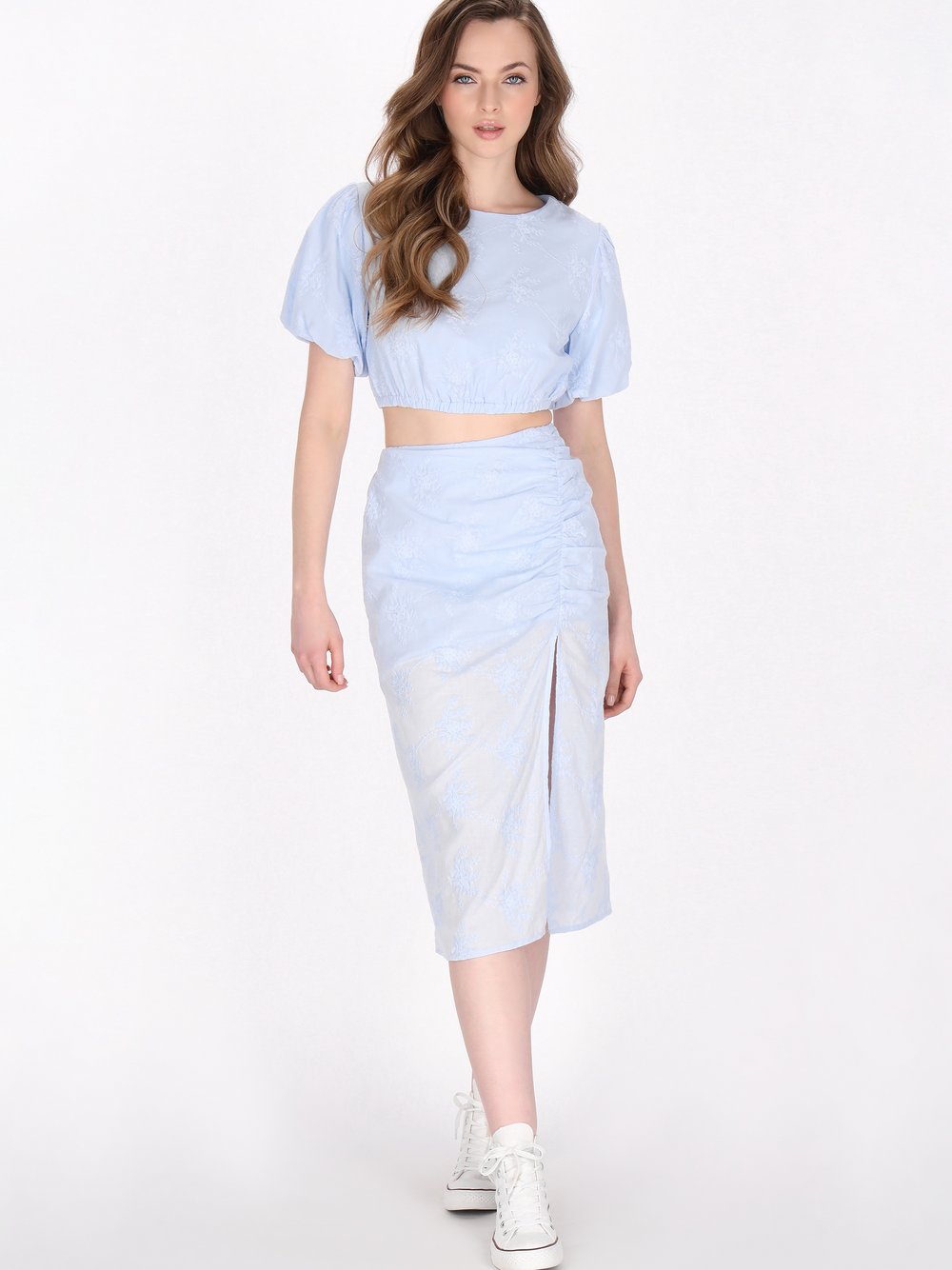 Dreimaster Bluse Damen hellblau, S Image