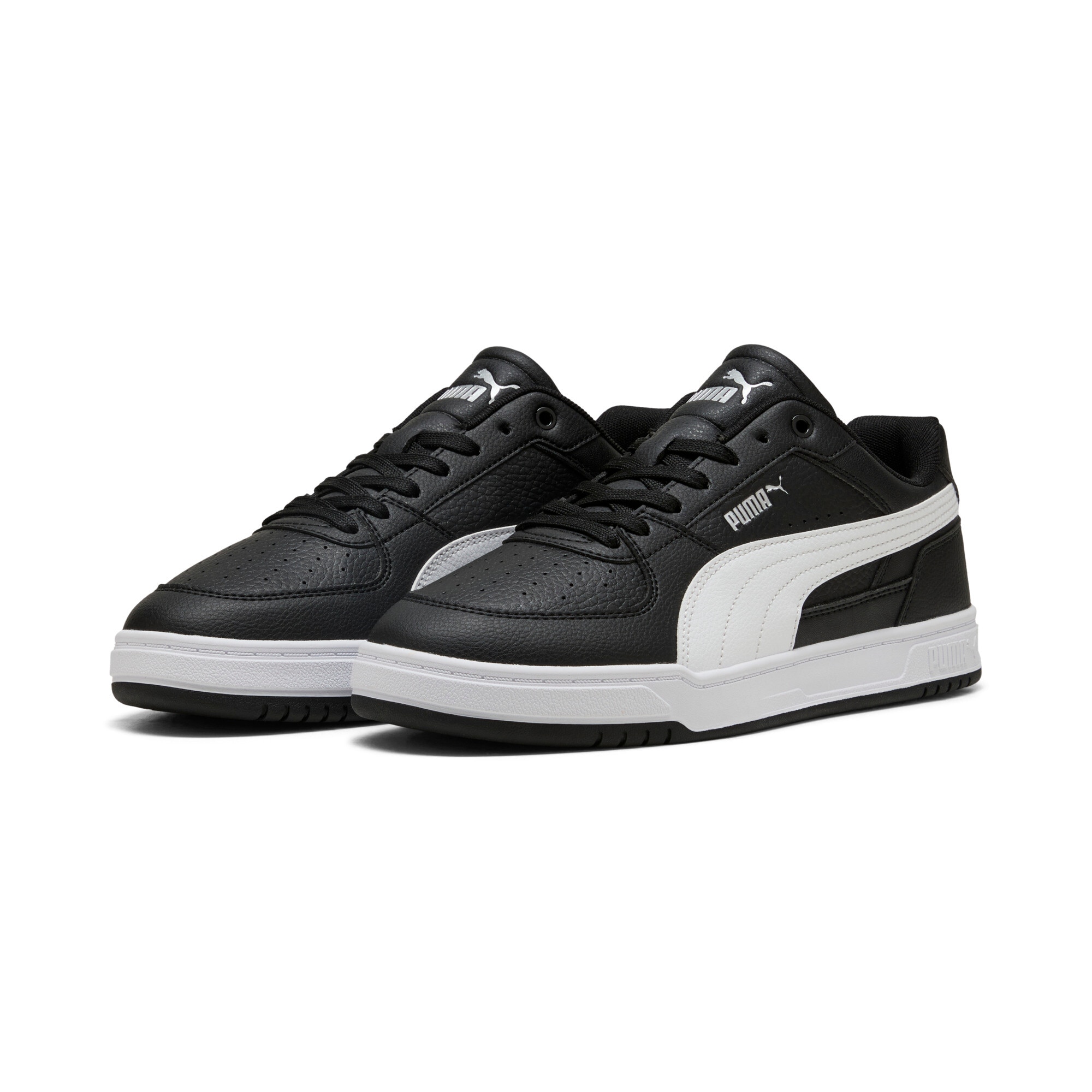 Sneaker PUMA "CAVEN III", Damen, Gr. 41, puma schwarz, puma weiß, puma silber, Synthetik, mehrfarbig, Schuhe Sneaker