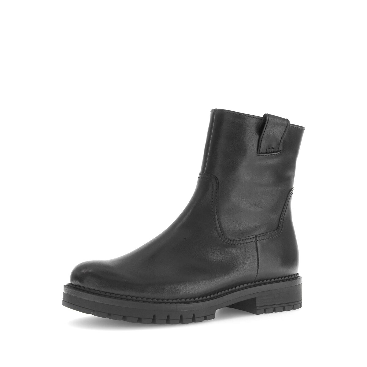 Stiefelette GABOR "Sportliche Stiefelette Glattleder", Damen, Gr. 35,5, schwarz, Schuhe Stiefelette