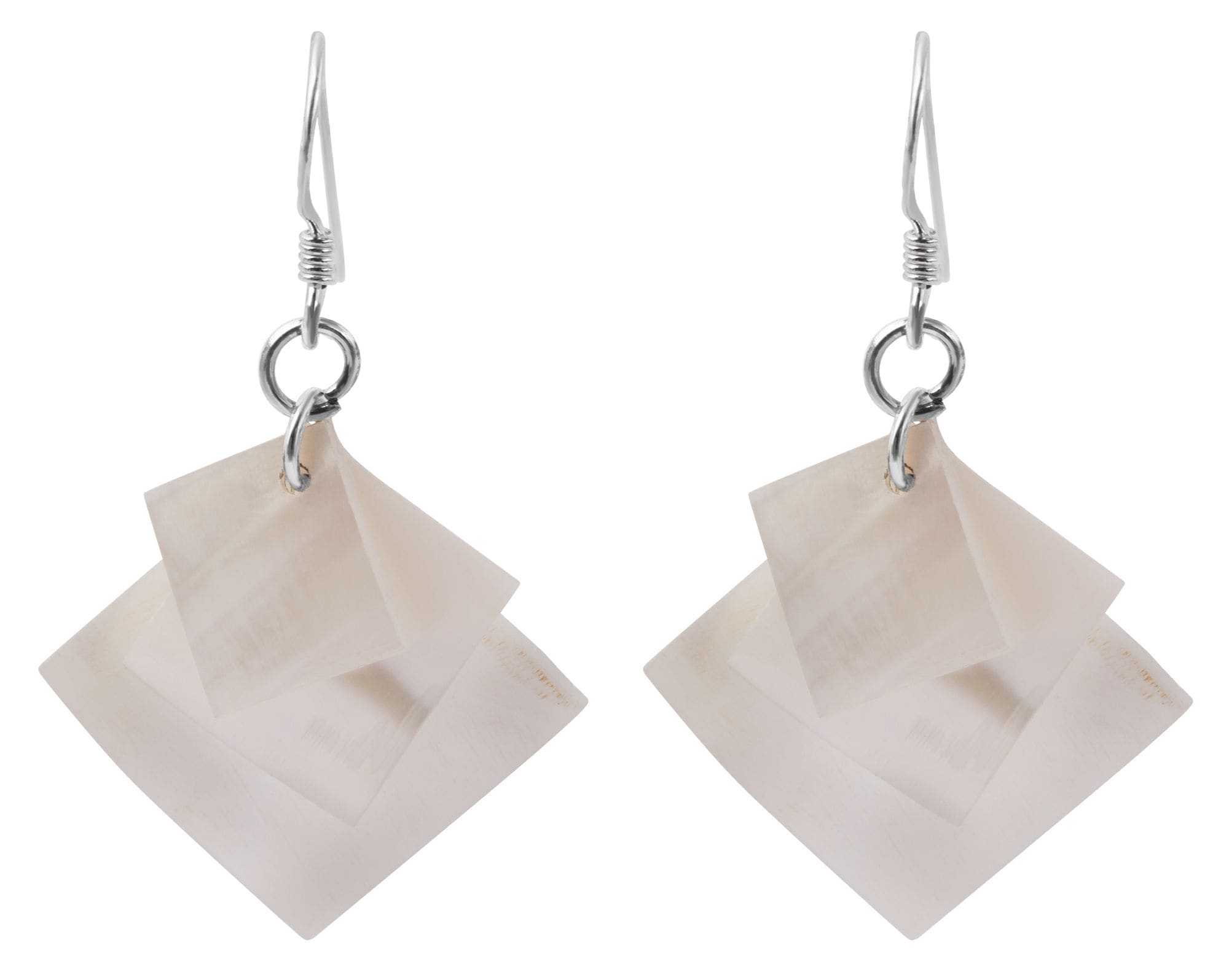 Paar Ohrhänger ADELIA´S "Damen Ohrringe – Ohrhänger aus 925 Silber mit Perlmutt", Damen, Gr. Damen, Silber 925 (Sterlingsilber), silber, Ohrringe, Ideal zum Verschenken – schlicht und stilvoll