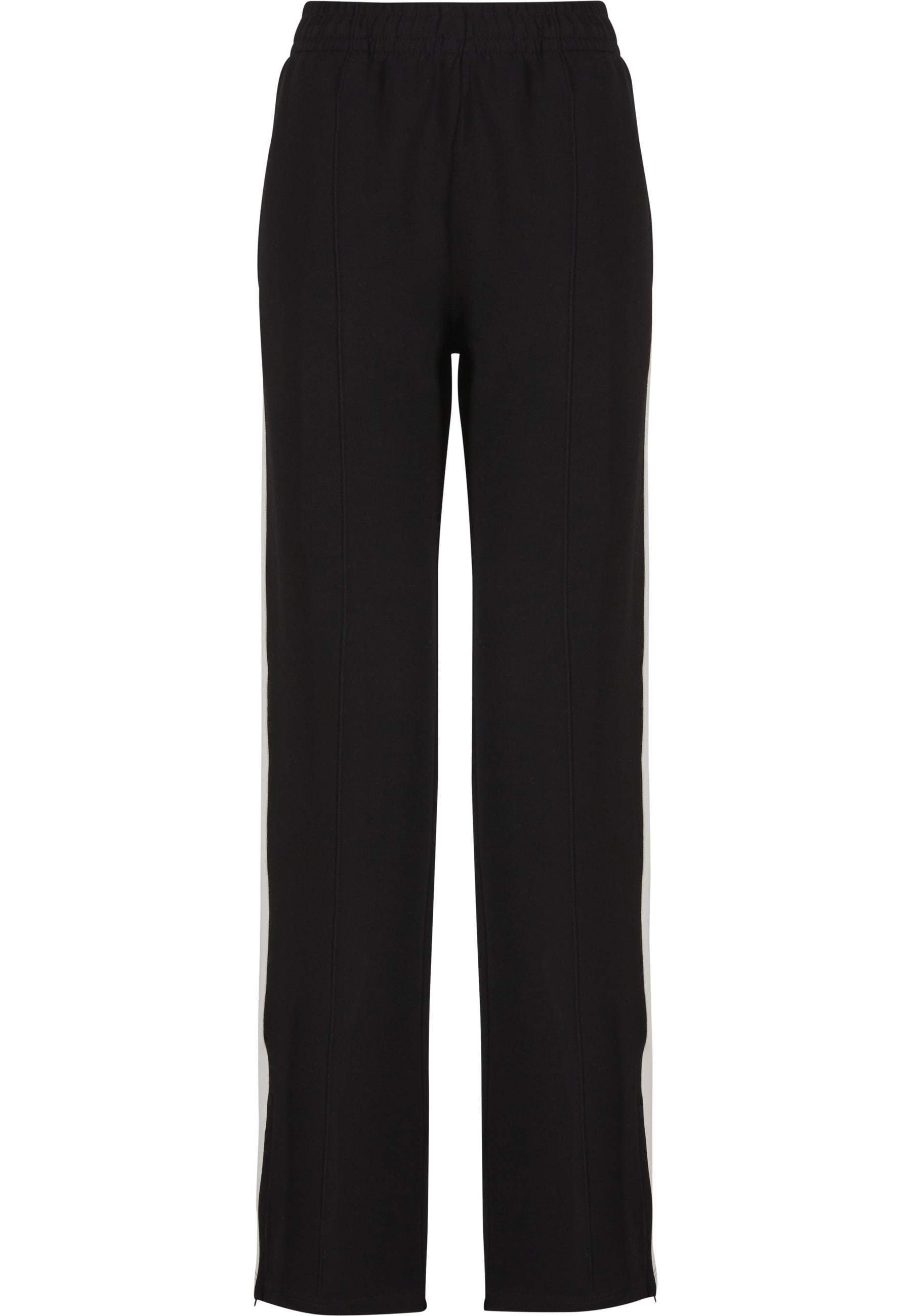 Jogginghose KARL KANI "Karl Kani Og Sidestripe Trackpants", Herren, Gr. XL, US-Größen, schwarz, sanftes weiß, 55% Polyester, 39% Elasthan, 6% Baumwolle, gestreift, normal, Hosen Jogginghose Image