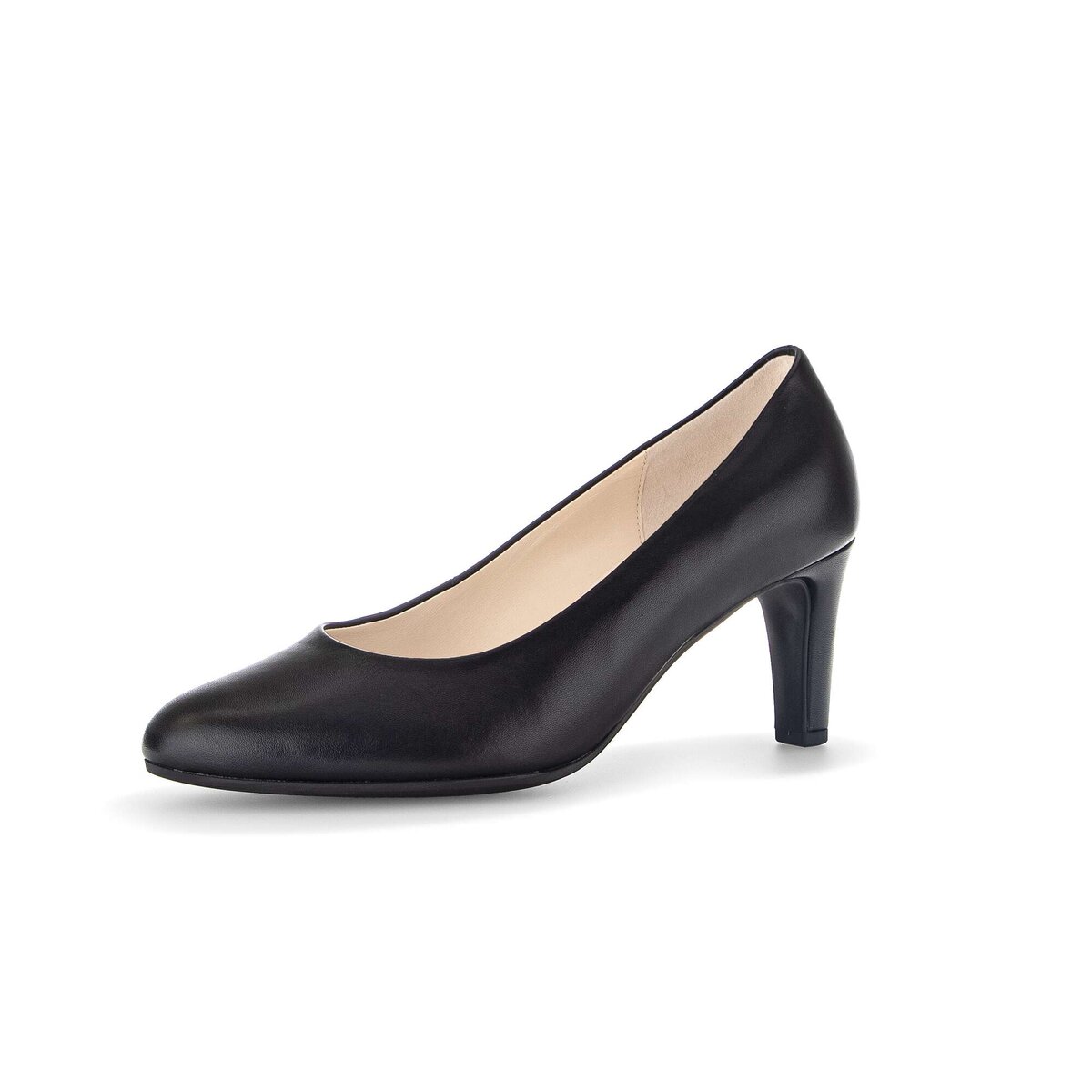 Pumps GABOR "Eleganter Pumps Glattleder", Damen, Gr. 39, schwarz, Schuhe Pumps